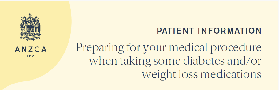 GLP-1 MEDICATIONS — Patient Fasting Info  and PRE  PROCEDURE FASTING PROTOCOL